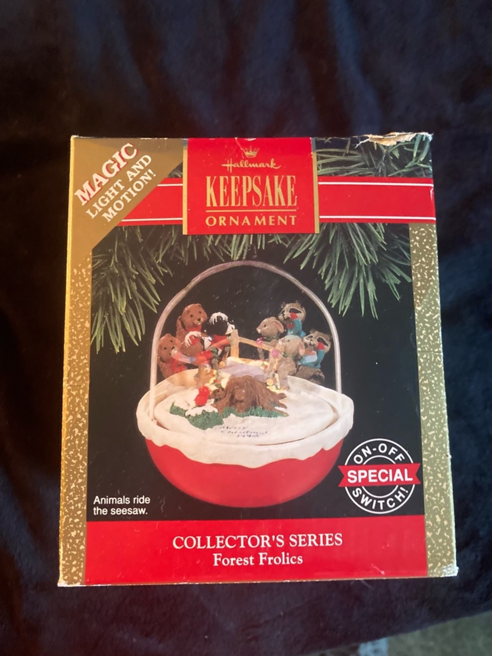 1992 Hallmark - Forest Frolics (Red/White) Keepsake Ornament